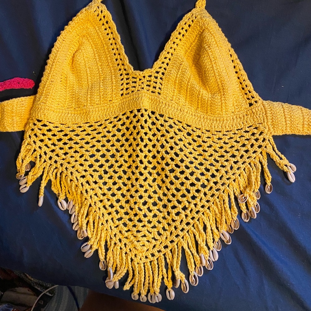 Bright yellow top